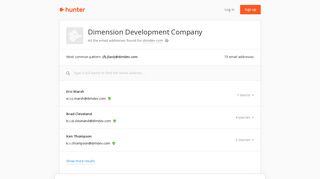 Dimension Development Company - email addresses & email format ...