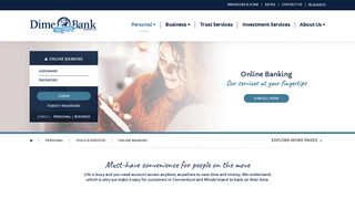 Online Banking | CT, RI Bank Online Banking Services | Dime Bank