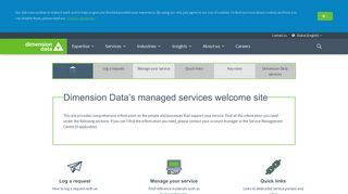 Managed Services Welcome Site | Dimension Data