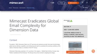 Dimension Data Cloud Email Services Case | Mimecast