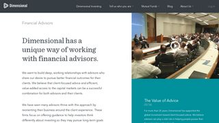 Financial Advisors - Dimensional Fund Advisors