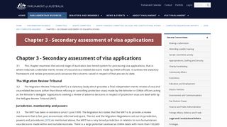 Chapter 3 - Secondary assessment of visa applications – Parliament ...