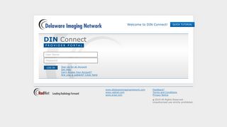 DIN Connect - Login - My Radiology Portal