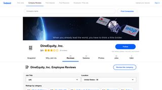 Working at DineEquity, Inc.: Employee Reviews | Indeed.com