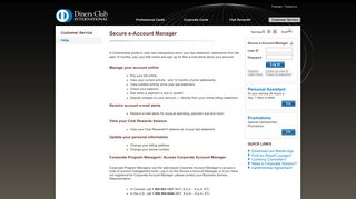 Diners Club - Secure Account Managements for Tools and Services