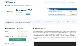 Dinerware POS Reviews and Pricing - 2019 - Capterra