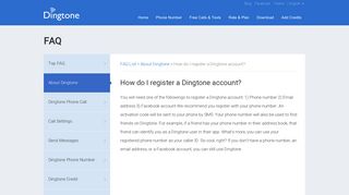 How do I register a Dingtone account? - Dingtone