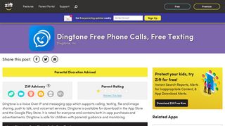 Dingtone Free Phone Calls, Free Texting - Zift App Advisor