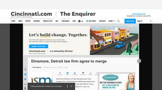Dinsmore, Detroit law firm agree to merge - Cincinnati Enquirer