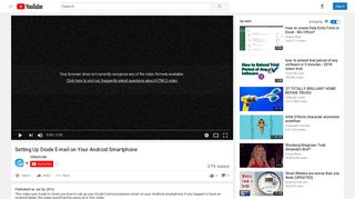 Setting Up Diode E-mail on Your Android Smartphone - YouTube