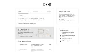 Checkout - Order - Dior Site Officiel