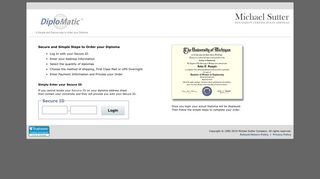 Diploma - Login Page - the Michael Sutter Company