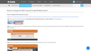 How do I change the WiFi Channel on my DIR-850L router? Malaysia