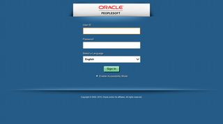 Oracle PeopleSoft Sign-in - Direct Access