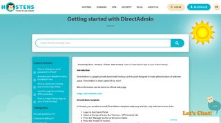 Getting started with DirectAdmin - Hostens | A home for your website