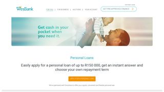 Apply For a Personal Loan of Up To R150 000 Today - WesBank