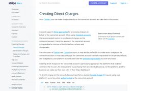 Creating Direct Charges | Stripe Connect