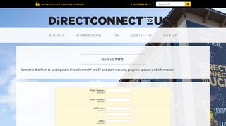 Sign Up - DirectConnect to UCF