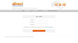 Login - PERTH - Direct Couriers