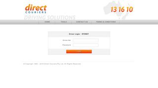 Driver Login - SYDNEY - Direct Couriers