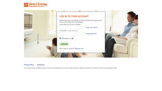 Log in to your account > Direct Energy