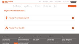 MyAccount Payments | Direct Energy Business
