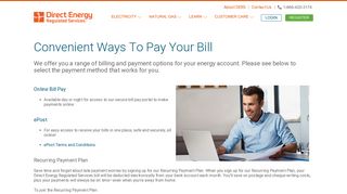 Pay Your Bill | Direct Energy Regulated Services