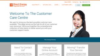 Customer Care Centre | Direct Energy Regulated Services