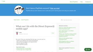 What can I do with the Direct Express® mobile app? – Help Center