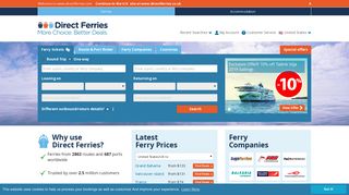Direct Ferries: Ferry booking, Compare cheap ferry crossings & prices