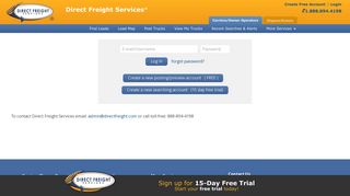 Please log in to continue | Direct Freight