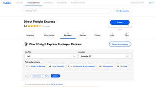 Working at Direct Freight Express: Employee Reviews | Indeed.com