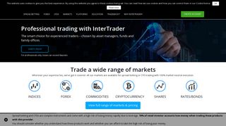 InterTrader: No Dealing Desk Spread Betting, CFD & Forex Trading