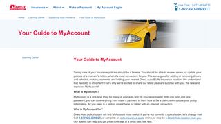 Your Guide to MyAccount | Direct Auto & Life Insurance