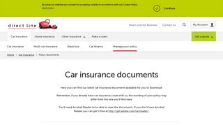Download Your Car Insurance Policy Documents - Direct Line