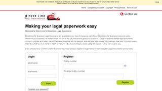 Direct Line for Business Legal Documents Home