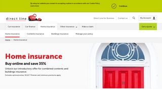 Home Insurance Quotes - 35% Online Discount - Direct Line