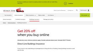 Buildings Insurance - Save 20% Online - Direct Line