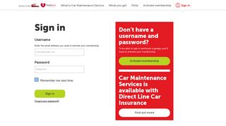 Login to your Car Maintenance Services account - Direct Line Car ...