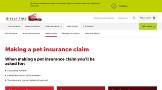 Make A Pet Insurance Claim - Direct Line