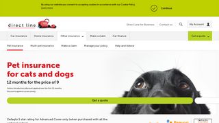 Pet Insurance - 12 Months for the Price of 9 | Direct Line