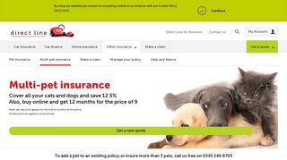 Multi-Pet Insurance - Save Up To 12.5% - Direct Line