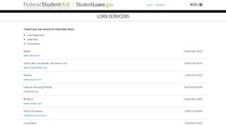 Contact Your Federal Student Loan Servicer | StudentLoans.gov
