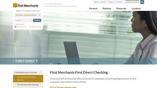 First Merchants First Direct Checking - First Merchants Bank