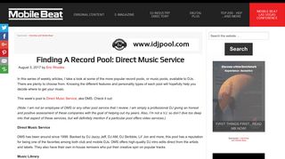 Finding A Record Pool: Direct Music Service - Mobile Beat