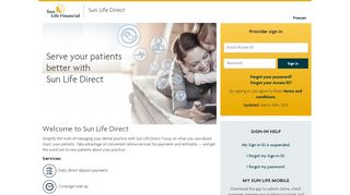 Sun Life Direct | Dental Provider Portal