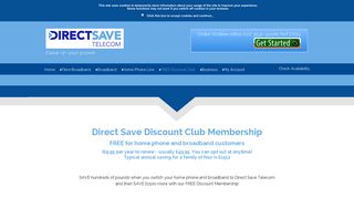 Direct Save Telecom free discount card membership