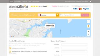 Contact Direct2florist - Flower Delivery Canada