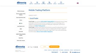 Online Mobile Trading platform | touchtrader Online Trading App -Directa