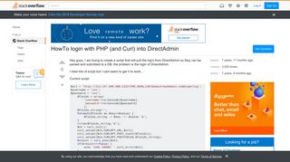 HowTo login with PHP (and Curl) into DirectAdmin - Stack Overflow